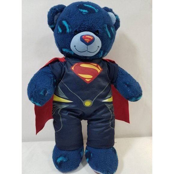 Build A Bear Superman 16” Plush Blue Logo DC Comics Stuffed Limited Edition BABW - Picture 1 of 8